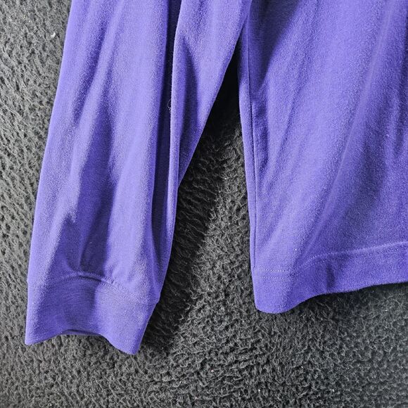 SaddleBred Womens Pullover Purple Size Large Cotton Blend Long Sleeve 1/2 Zip - Picture 11 of 12